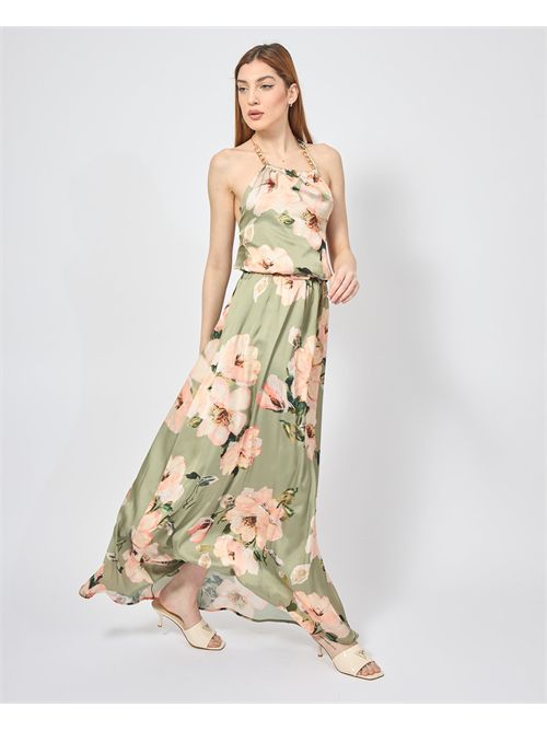 MDM Women's Long Dress Floral Pattern Sleeveless MADEMOISELLE DU MONDE | F591-MDM4011DAFNE